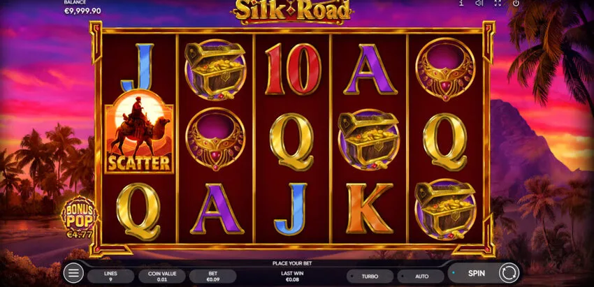 Fonctionnalités bonus de la machine à sous Silk Road