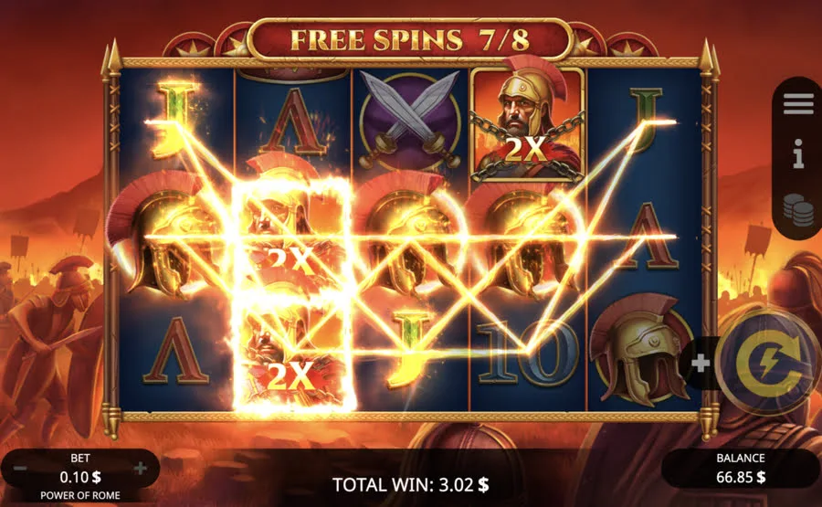 Gameplay della slot Roma